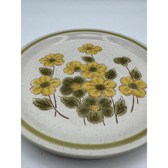 Set of 6 Fuji Stone Springtime Lunch Salad Plates 7.5" Vintage Japan Speckled - Picture 4 of 4